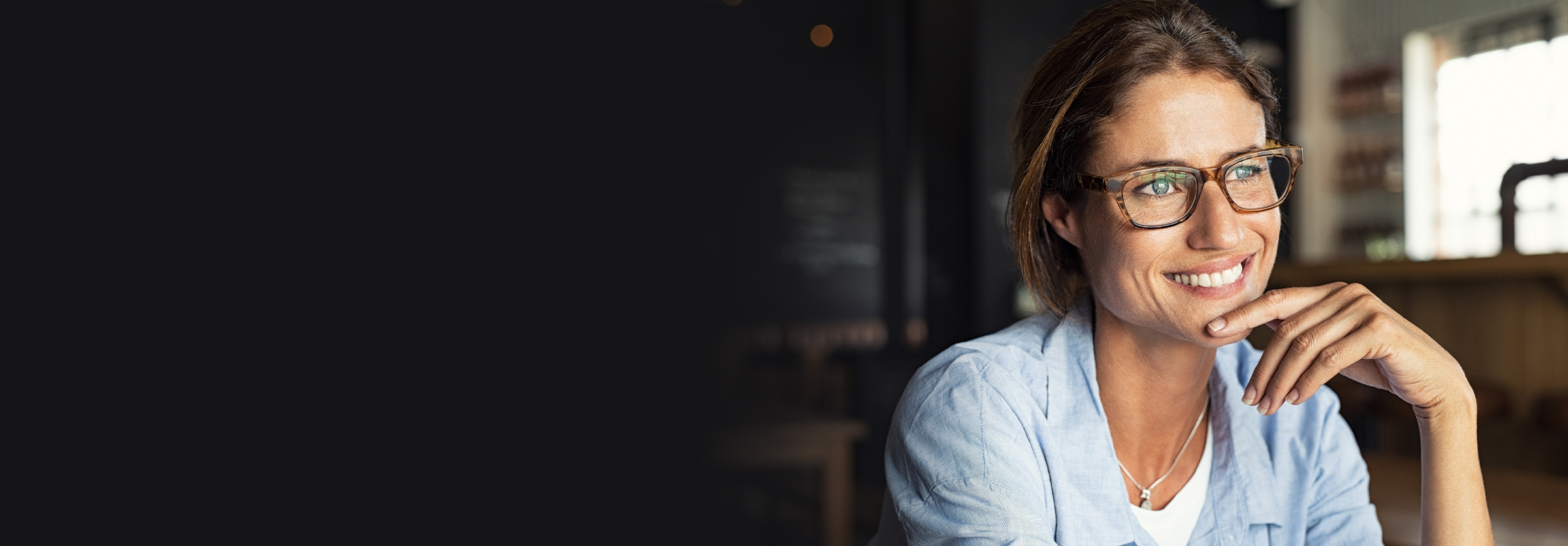 woman wearing glasses