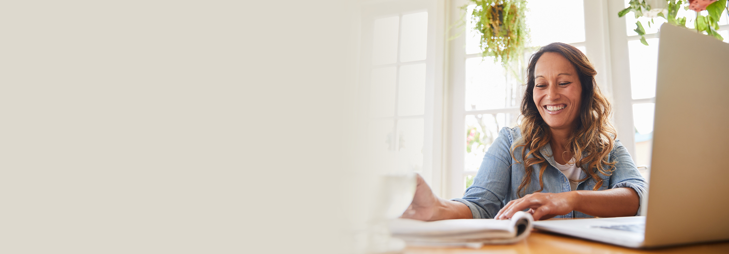 woman on a laptop